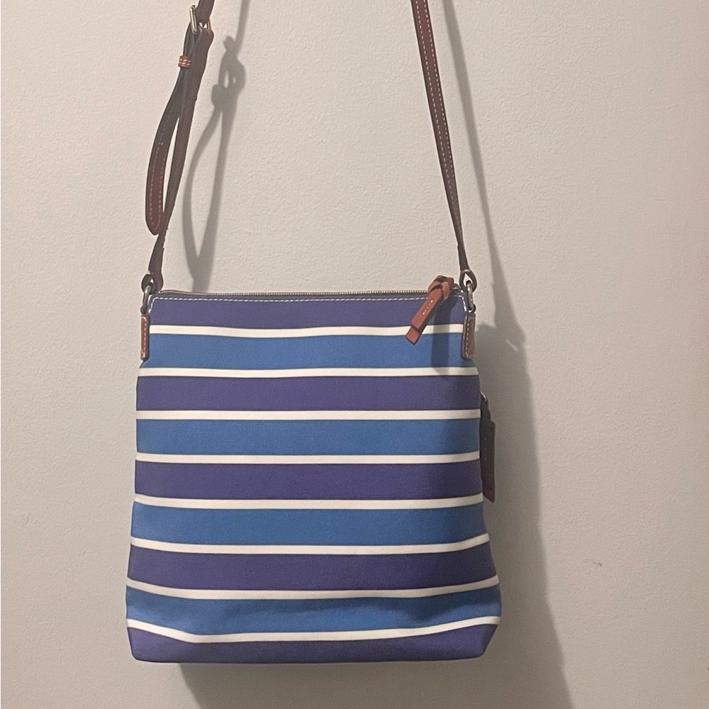 Dooney & Bourke Nautical Blue White Crossbody Bag - Picture 11 of 12